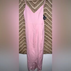 Aigeman Women's Pink V Neck Backless Maxi Cocktail Party Dress,Size XS,NWT